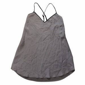 VTG Victoria's Secret Collection Slip Dress Black White Diagonal Stripes Sz S